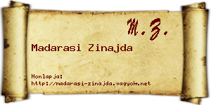 Madarasi Zinajda névjegykártya